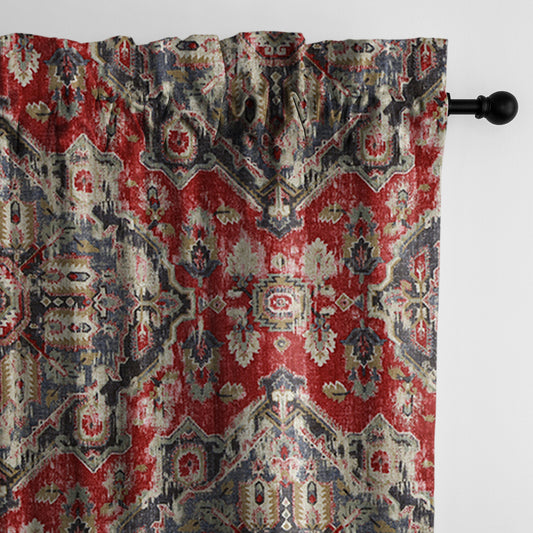 Charvelle Red-Blue Pole Top Drapes