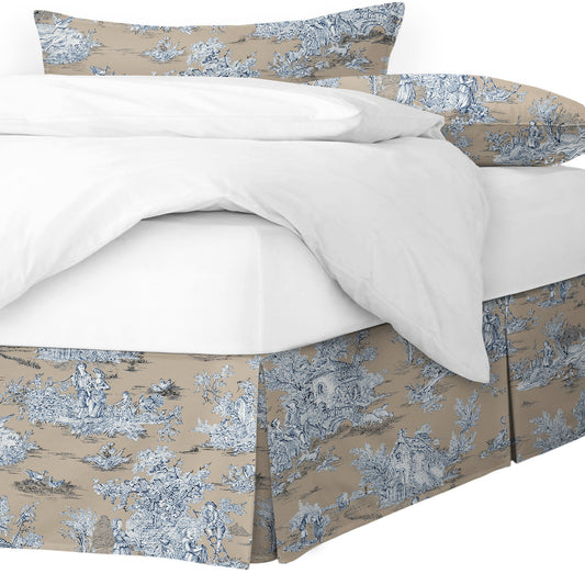 Chateau Blue-Beige Bedskirt