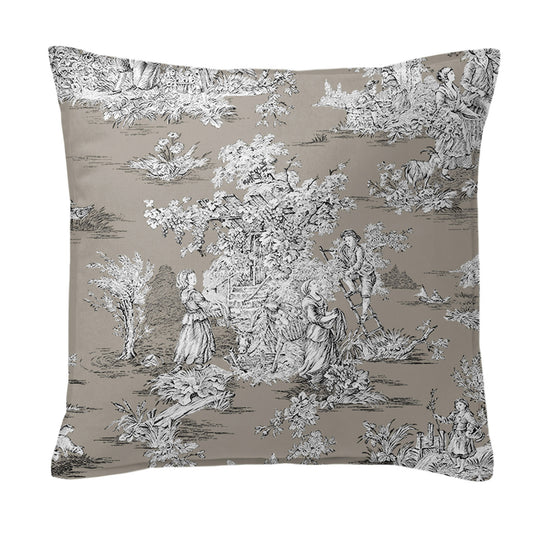 Chateau Taupe-Black Decorative Pillows