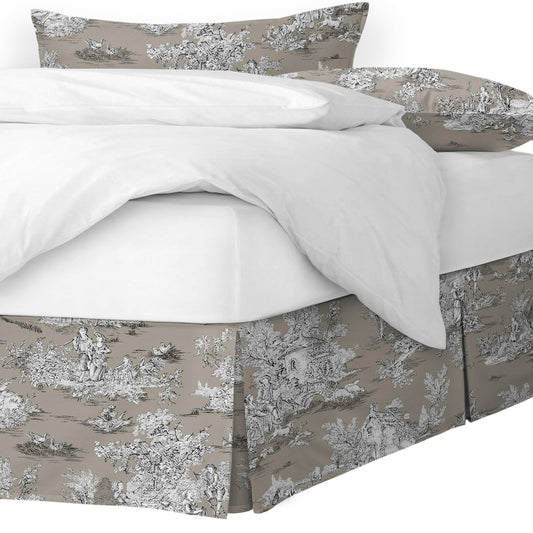 Chateau Taupe-Black Bedskirt