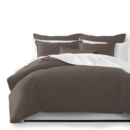 Classic Waffle Mocca Comforter Set