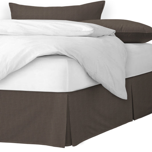 Classic Waffle Mocca Bedskirt