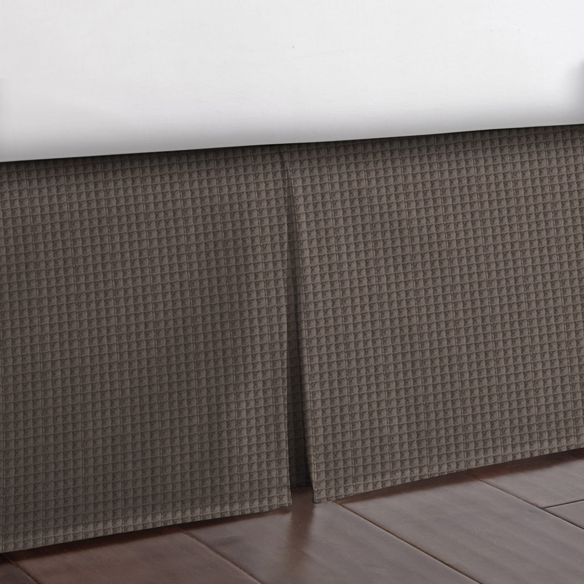 Classic Waffle Mocca Bedskirt