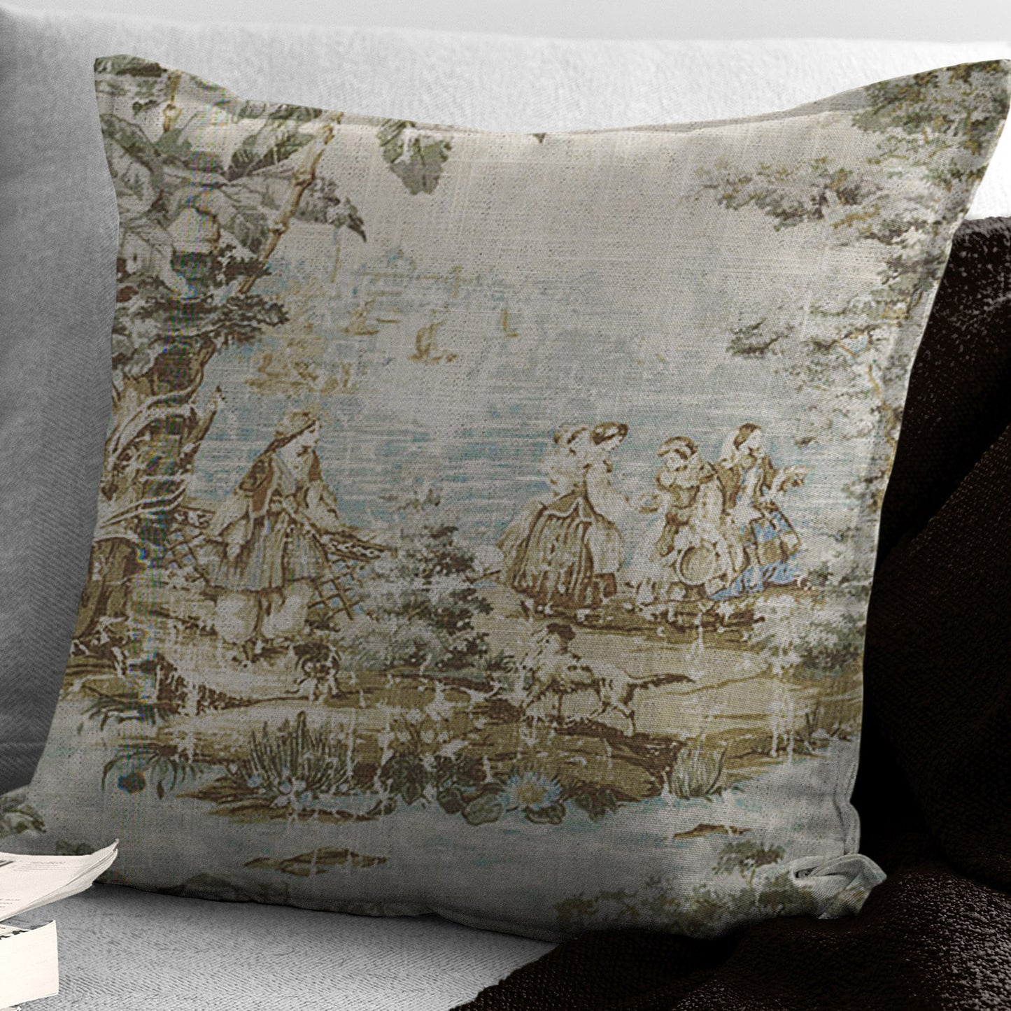 Countryside Natural-Aqua Decorative Pillows