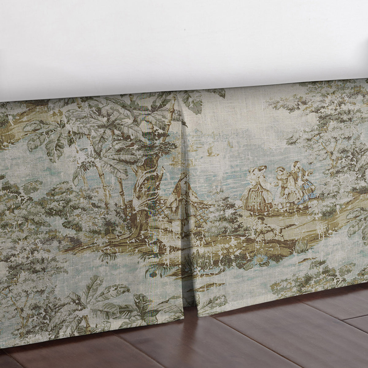 Countryside Natural-Aqua Bedskirt