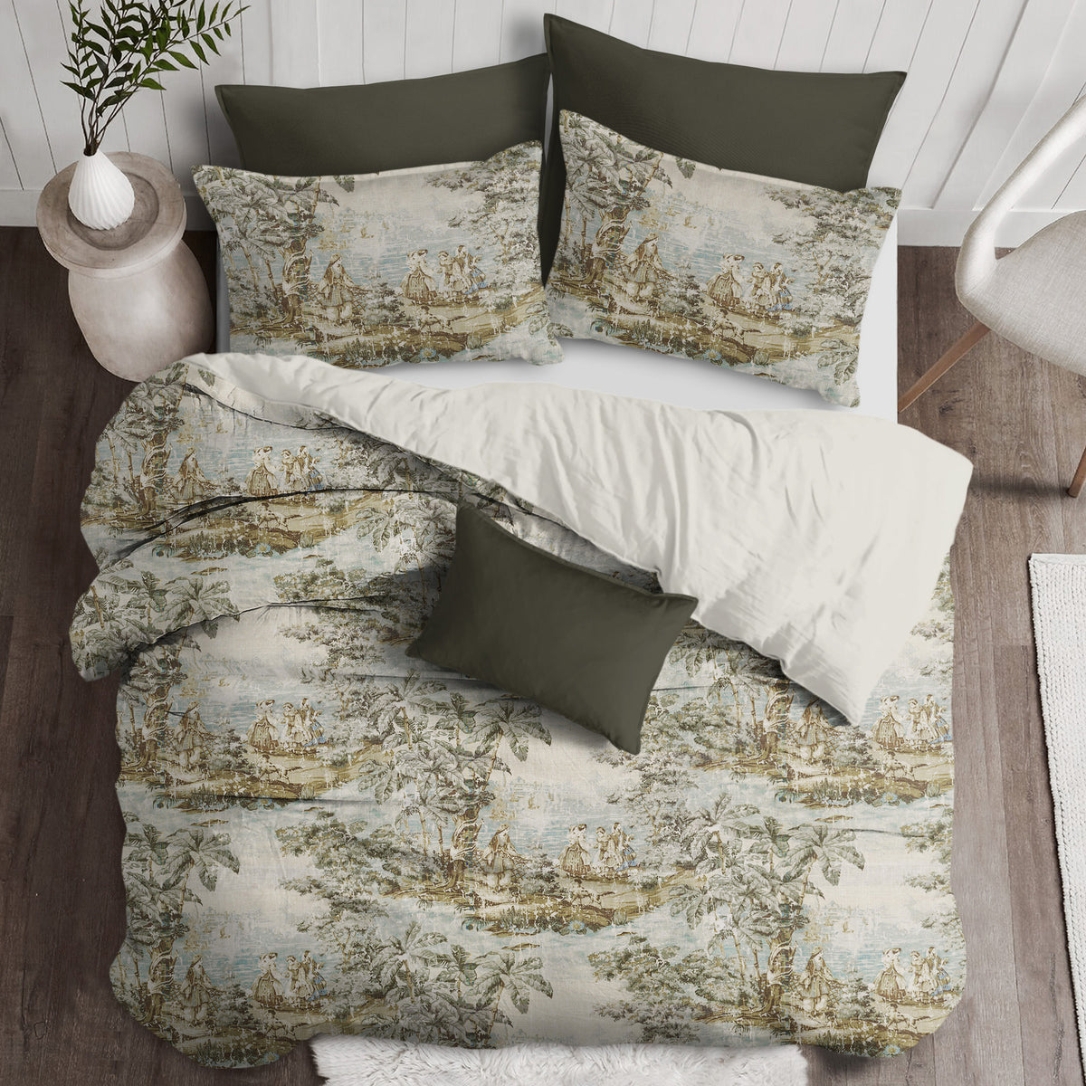 Countryside Natural-Aqua Duvet Cover Set