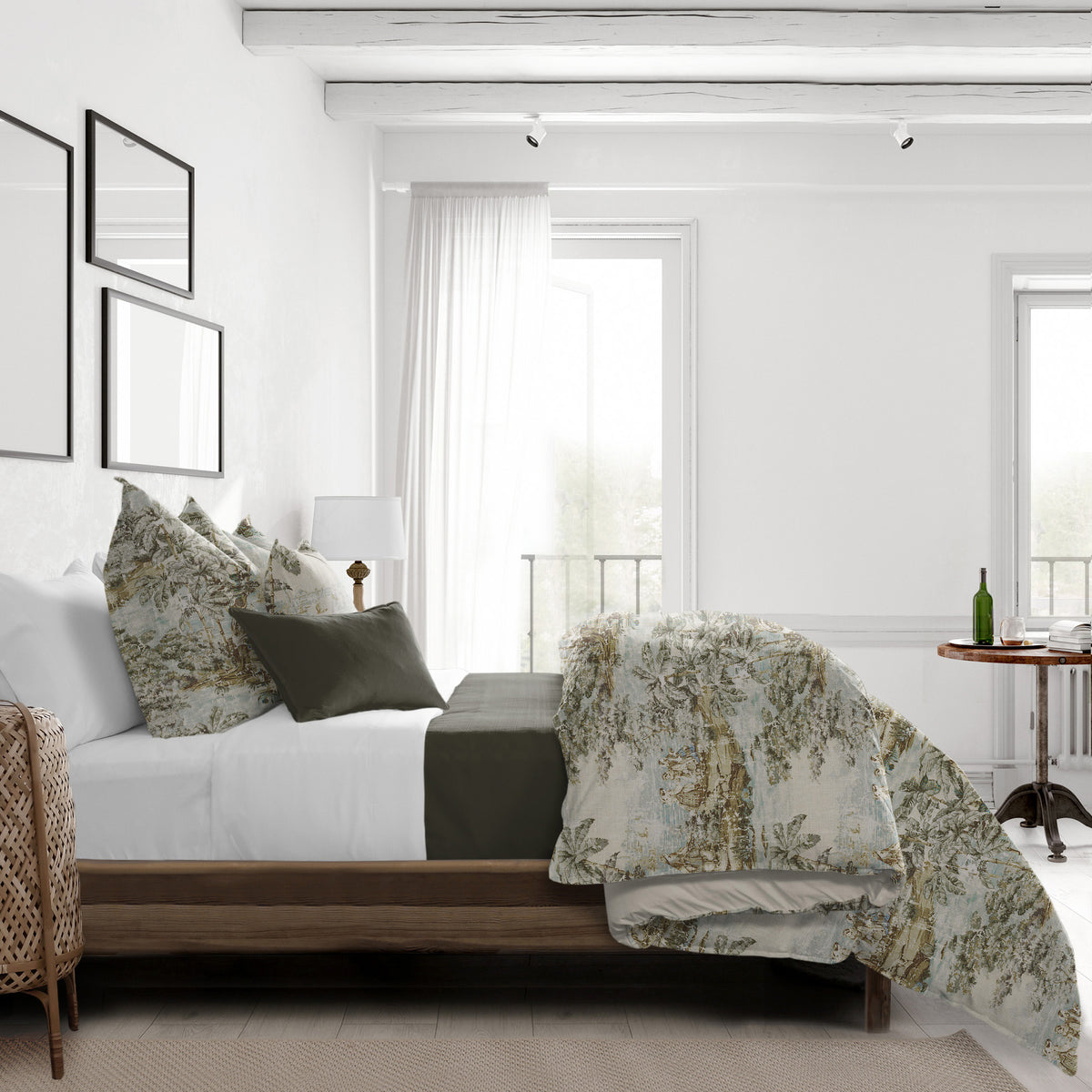 Countryside Natural-Aqua Duvet Cover Set