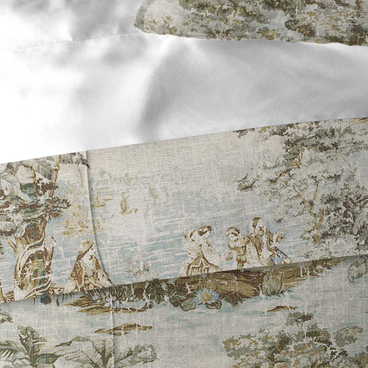 Countryside Natural-Aqua Coverlet Set