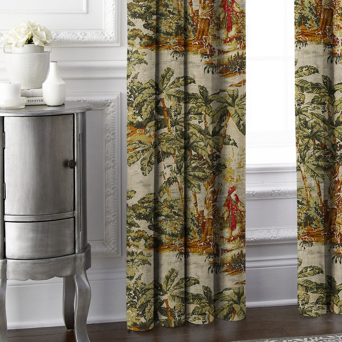 Countryside Red Pole Top Drapes