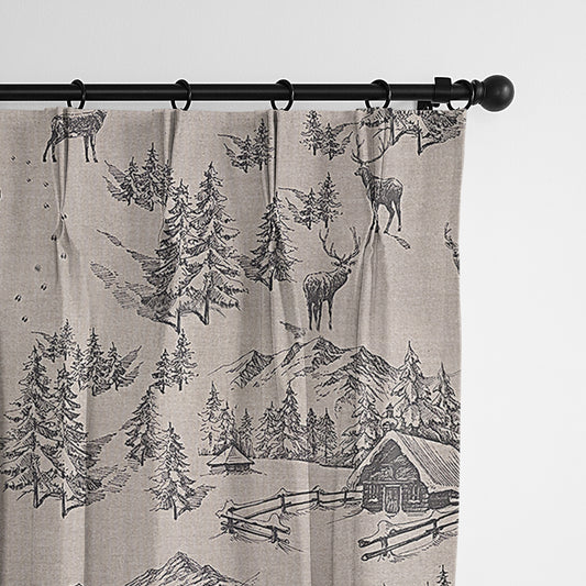 Cross Country Natural Pinch Pleat Drapes