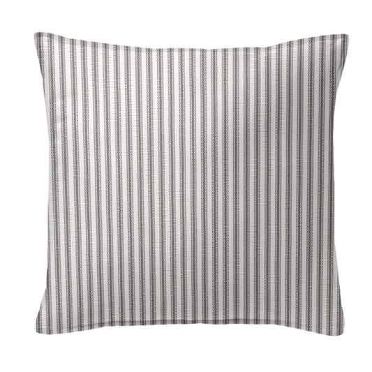 Cruz Ticking Stripes Gray-Ivory Decorative Pillows