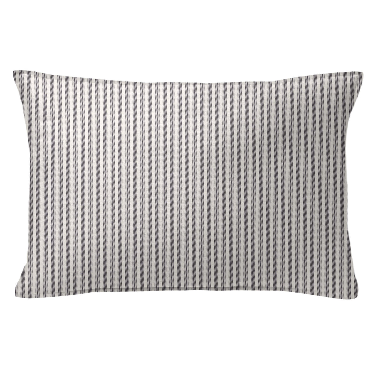 Cruz Ticking Stripes Gray-Ivory Shams