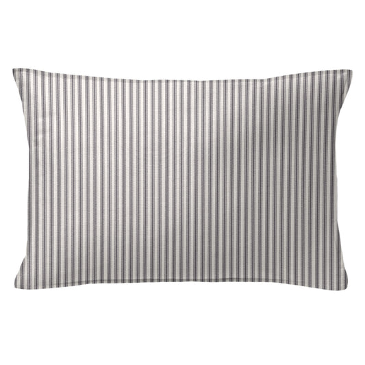 Cruz Ticking Stripes Gray-Ivory Shams