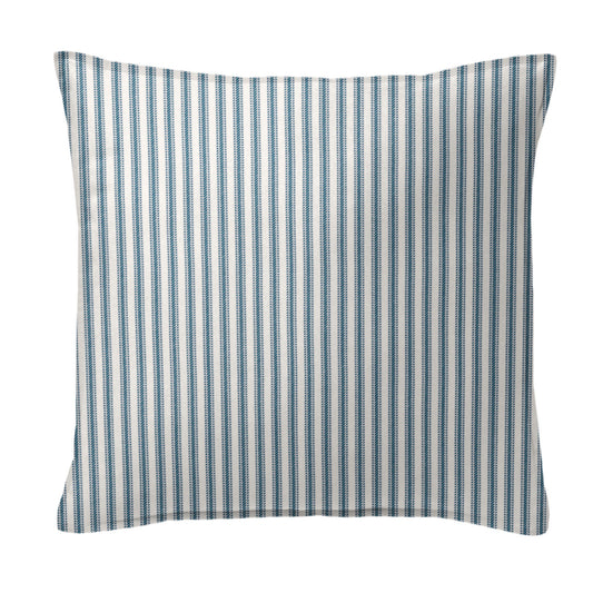 Cruz Ticking Stripes Indigo-Ivory Decorative Pillows