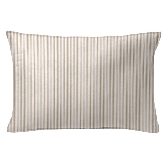 Cruz Ticking Stripes Taupe-Ivory Shams