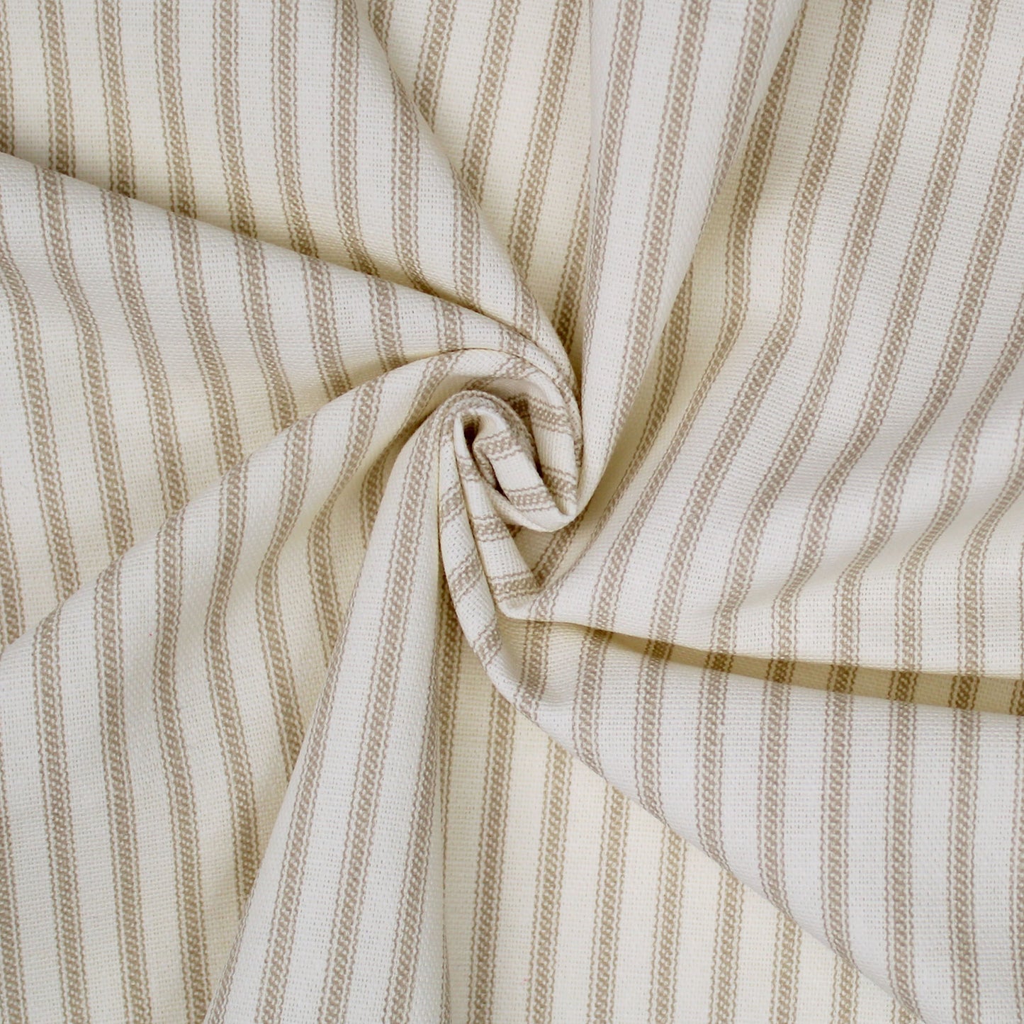 Cruz Ticking Stripes Taupe-Ivory Decorative Pillows