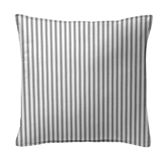 Cruz Ticking Stripes White-Black Decorative Pillows