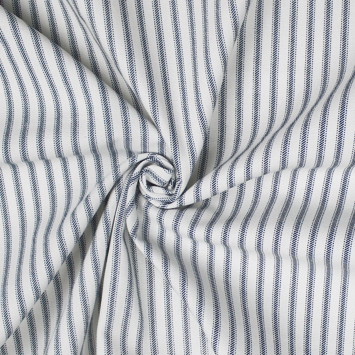 Cruz Ticking Stripes White-Navy Comforter Set