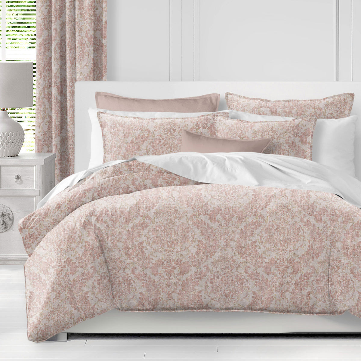 Damaskus Linen Blush Shams