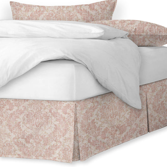 Damaskus Linen Blush Bedskirt