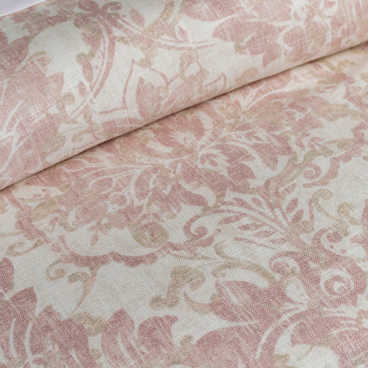 Damaskus Linen Blush Duvet Cover Set