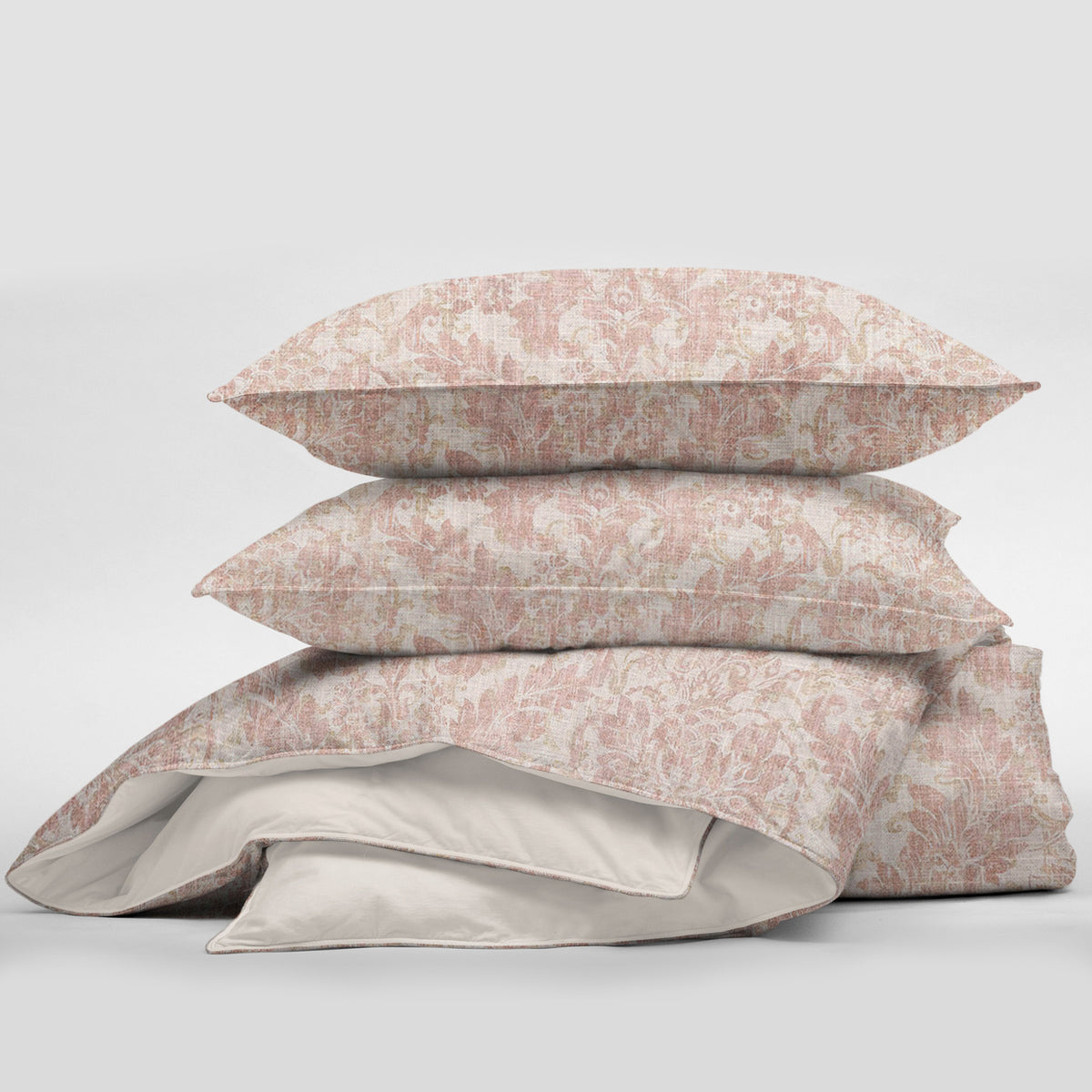 Damaskus Linen Blush Comforter Set