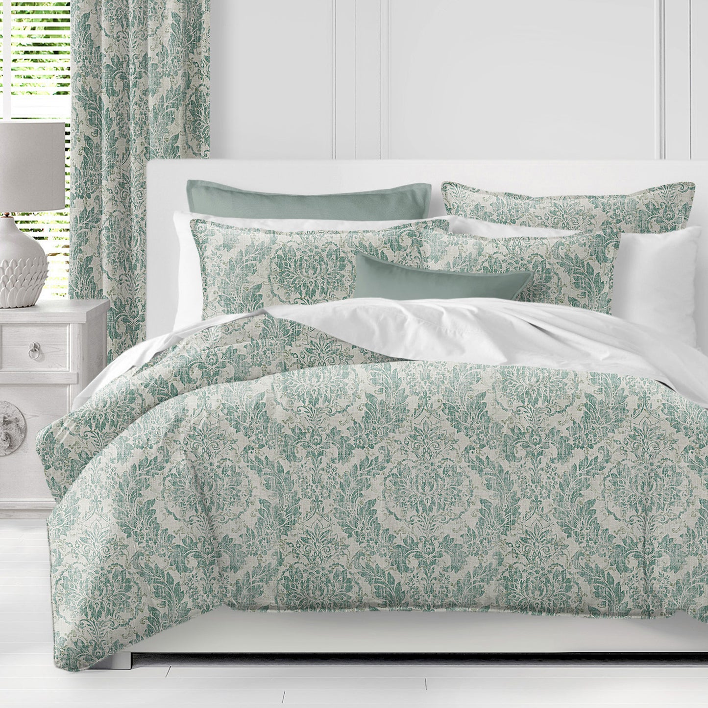 Damaskus Linen Mist Duvet Cover Set