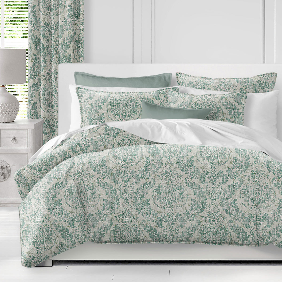 Damaskus Linen Mist Coverlet Set