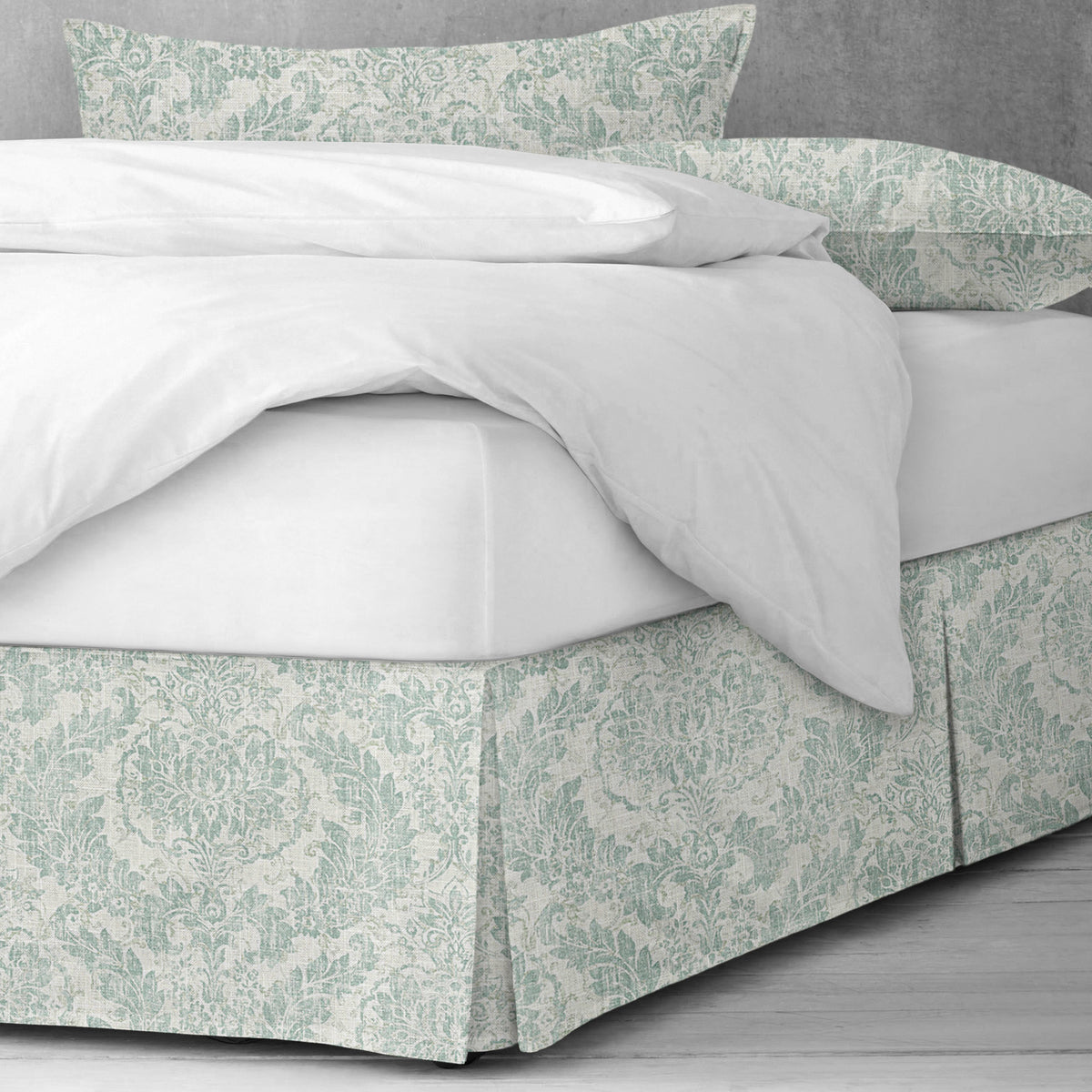 Damaskus Linen Mist Bedskirt