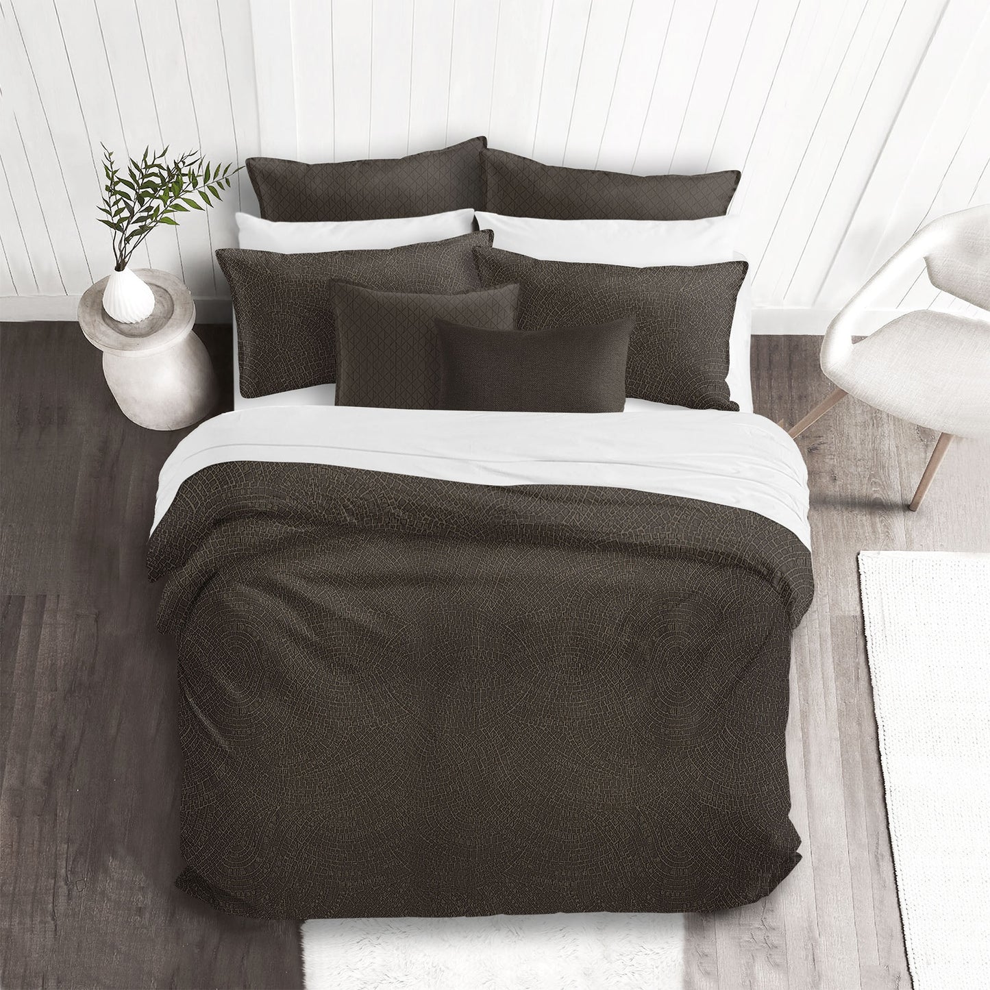Eva Chocolate Duvet Cover Set