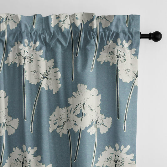 Summerfield Blue Pole Top Drapes