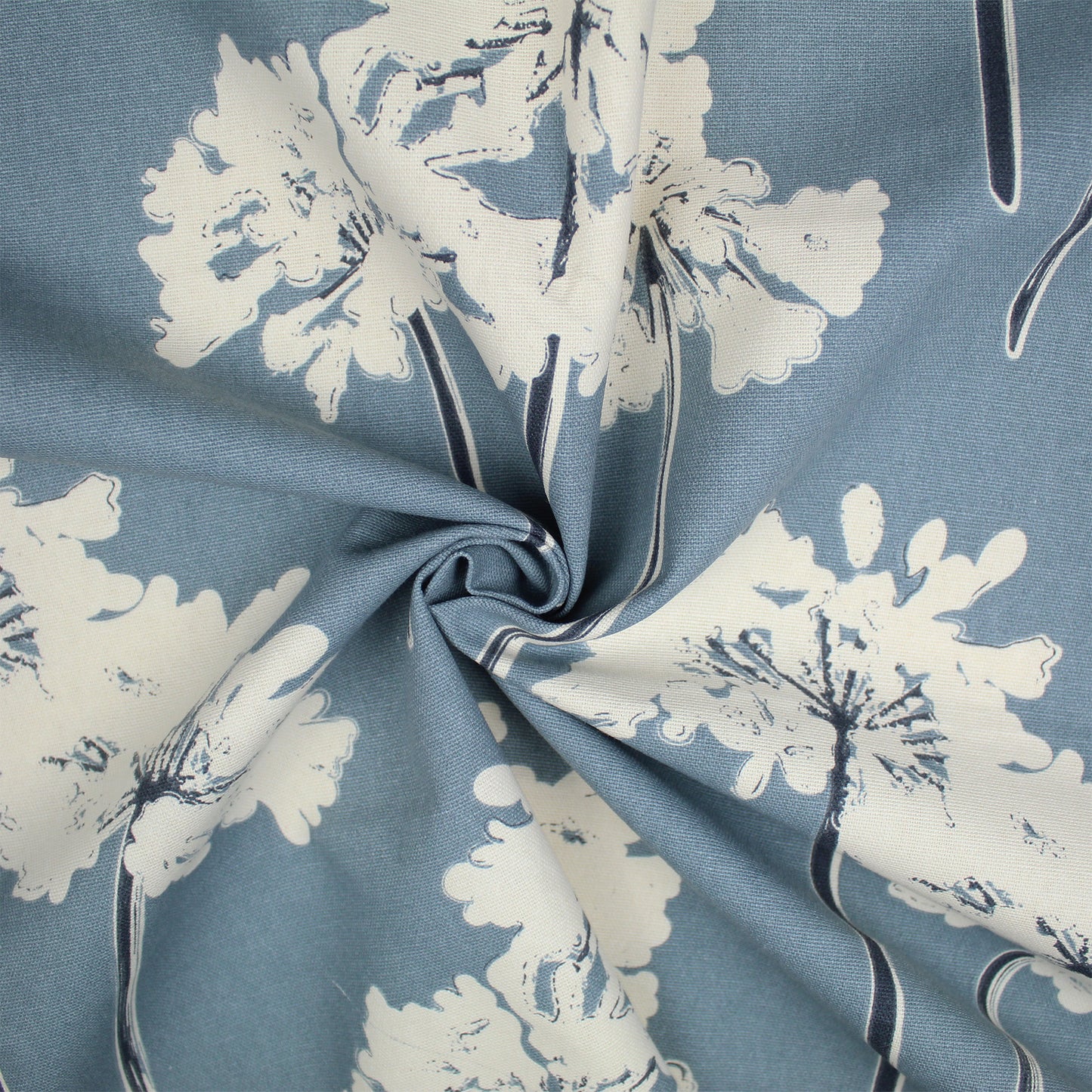 Summerfield Blue Pinch Pleat Drapes