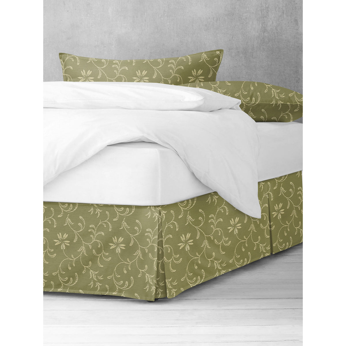Hayba Olive Bedskirt
