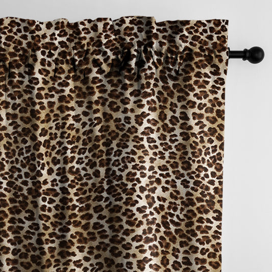 Jolene Animal Print-Black Pole Top Drapes