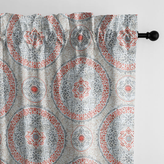 Zayla Coral Pole Top Drapes