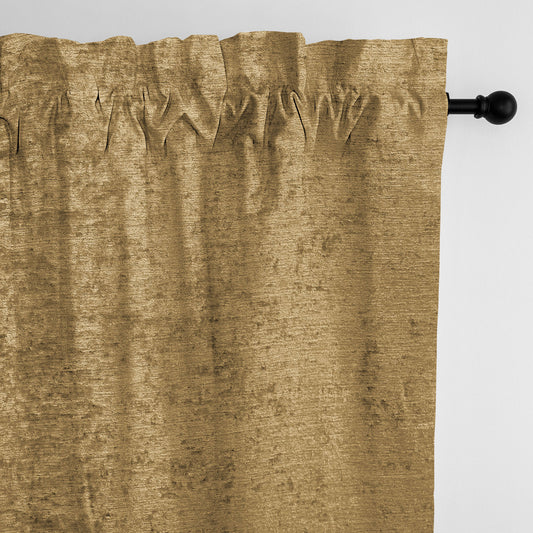 Juno Velvet Gold Pole Top Drapes