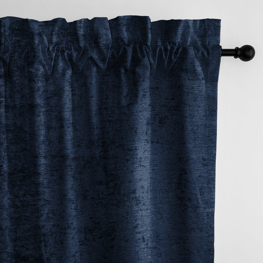 Juno Velvet Navy Pole Top Drapes