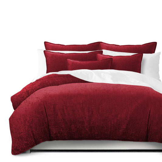 Juno Velvet Red Duvet Cover Set