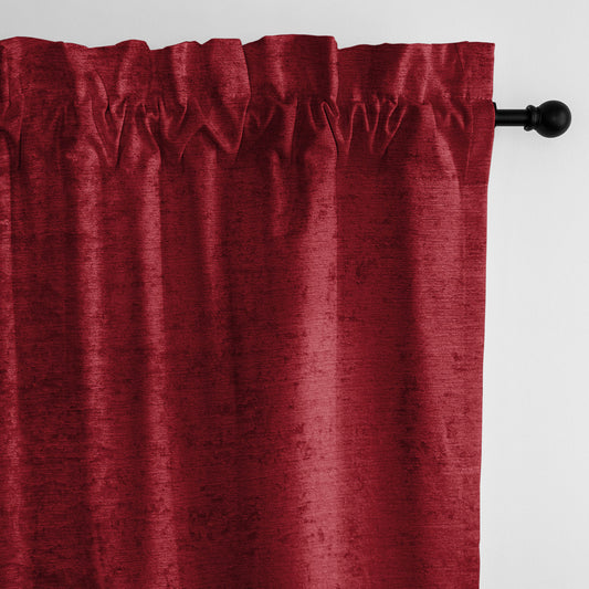 Juno Velvet Red Pole Top Drapes