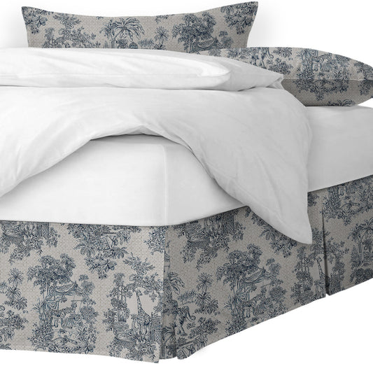 Kaelan Navy Bedskirt