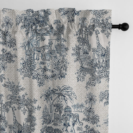 Kaelan Navy Pole Top Drapes