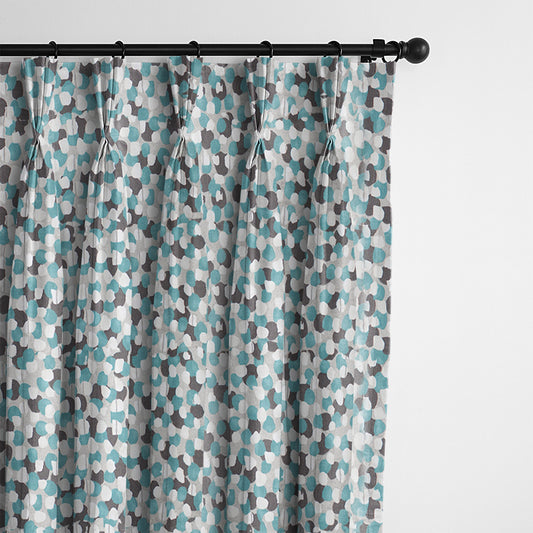 Keller Teal Pinch Pleat Drapes