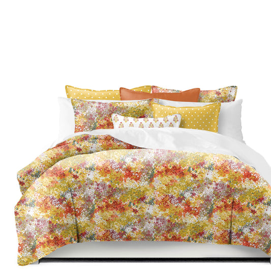 Lantana Orange Duvet Cover Set