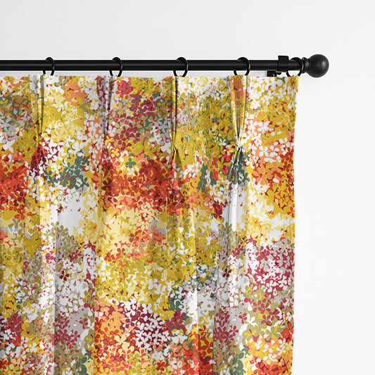 Lantana Orange Pinch Pleat Drapes