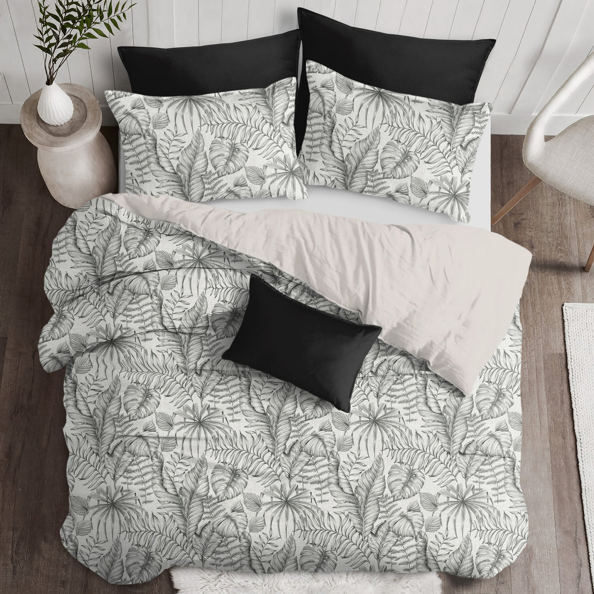 Liraz Black Coal Duvet Cover Set