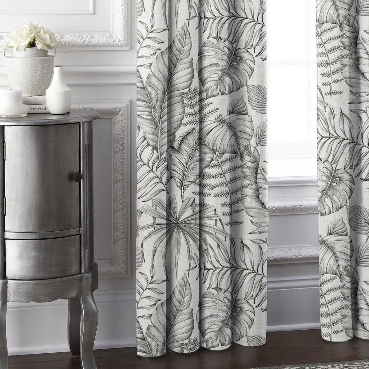 Liraz Black Coal Pinch Pleat Drapes