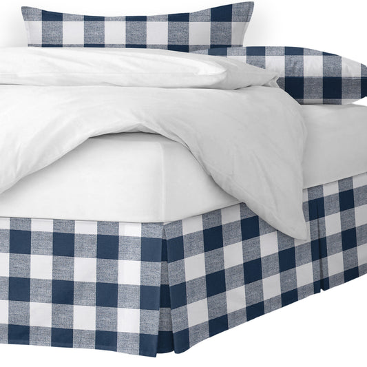 Lumberjack Check Indigo-White Bedskirt