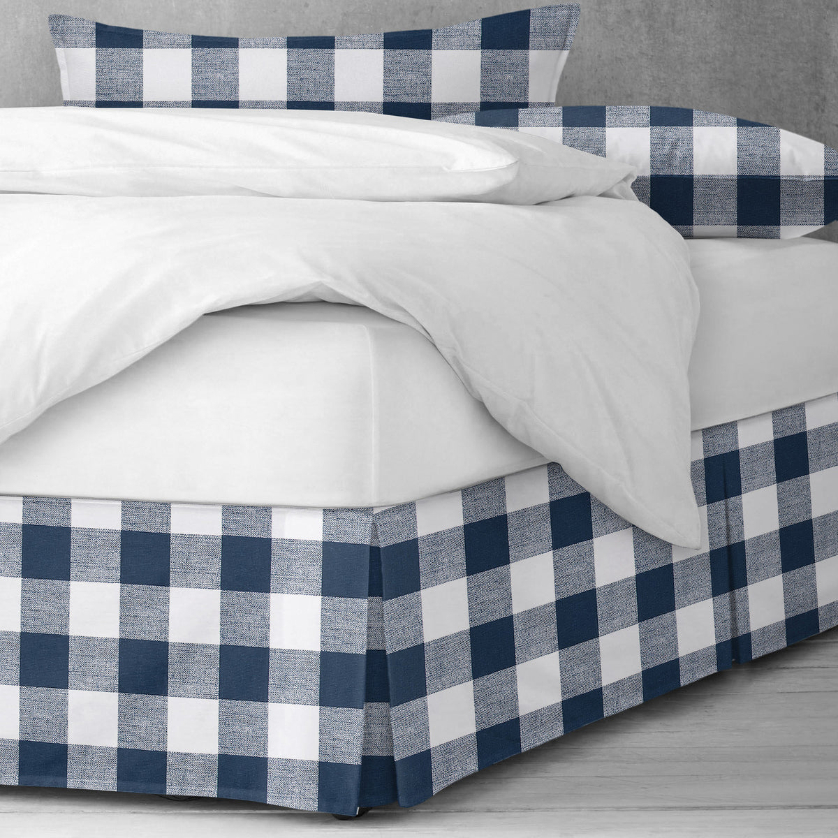 Lumberjack Check Indigo-White Bedskirt