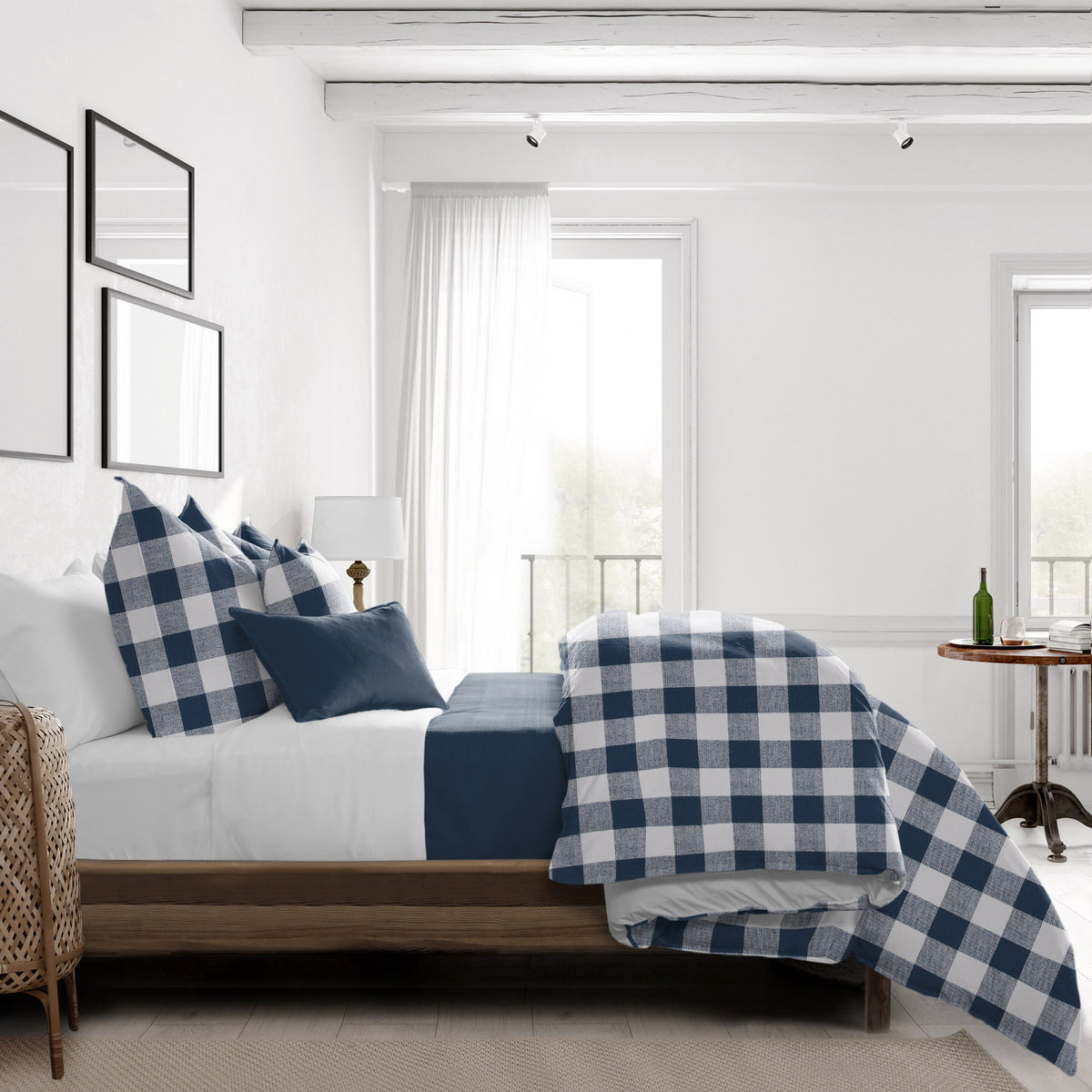 Lumberjack Check Indigo-White Duvet Cover Set
