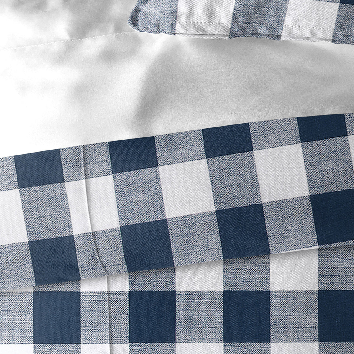 Lumberjack Check Indigo-White Comforter Set